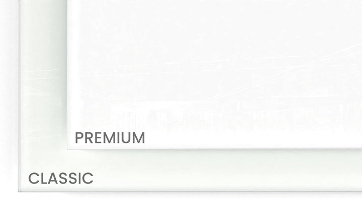 ALLboards Glasboard Magnetisch Perlweiss 60x40cm, Rahmenlos, Glastafel, Magnettafel, Gehärtetes Glas