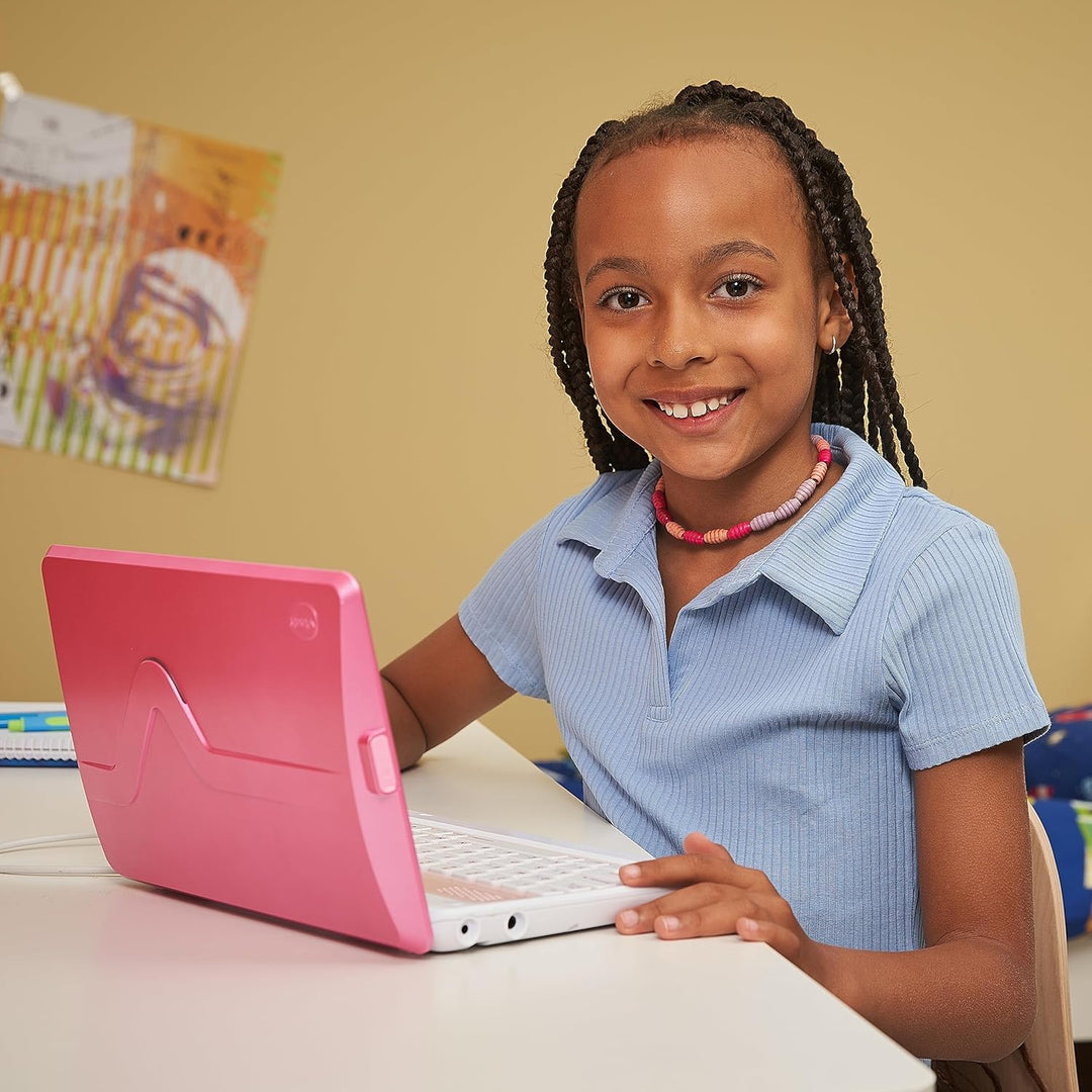 VTech Genio Lernlaptop XL pink – Lerncomputer mit grossen 7"-LCD-Bildschirm mit Internetzugang, Text
