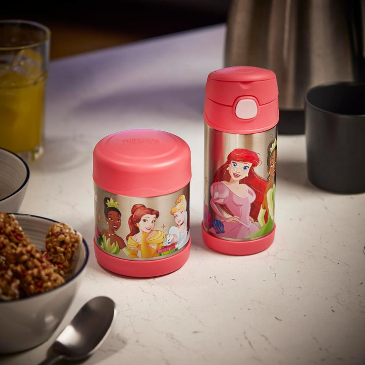 Thermos kids FUNTAINER Thermobehälter für Essen 300ml, Disney Prinzessinnen - Edelstahl, absolut dic