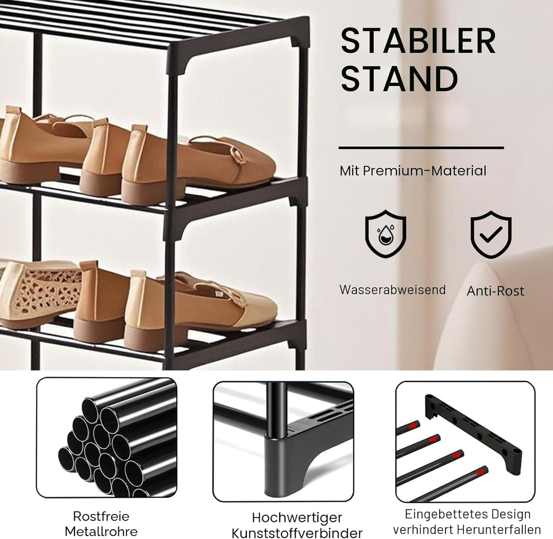 XIANGLV Schuhregal 2 Ebenen, Klein, kann 6 Paar Schuhe Halten, Schuhablage, Aufbewahrung, Organizer,