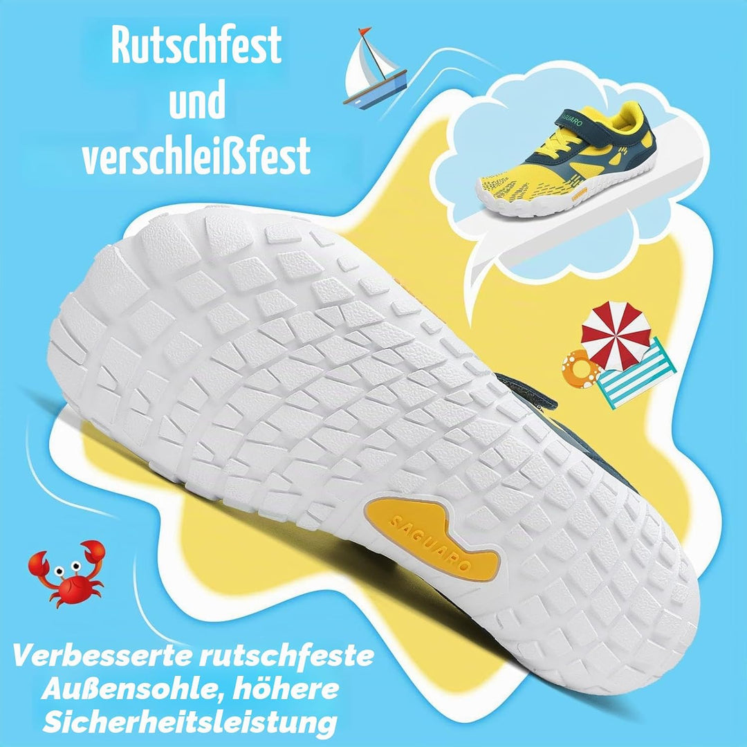 Saguaro Trailschuhe für Kinder, Mädchen, Sportschuhe, atmungsaktiv, rutschfest 24 EU Gelb, 24 EU Gel