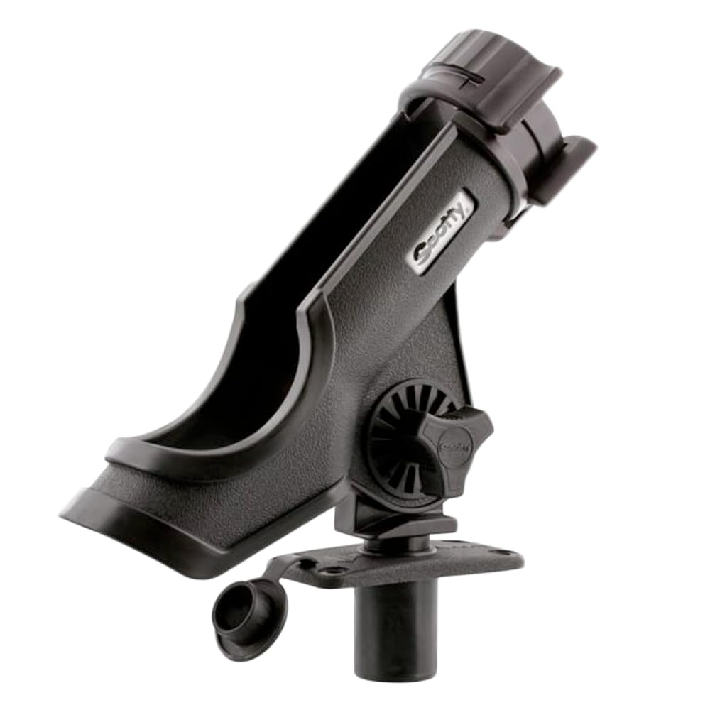 Scotty 0231-BK Powerlock Rutenhalter mit 0244 bündigen Deckhalterungen, schwarz, S