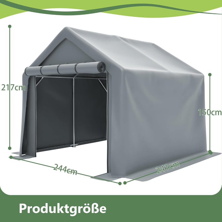 Ball & Cast Fahrradgarage, Motorrad Garage mit UV-Schutz PE-Dach | Motorradgarage, Zeltgarage Wetter