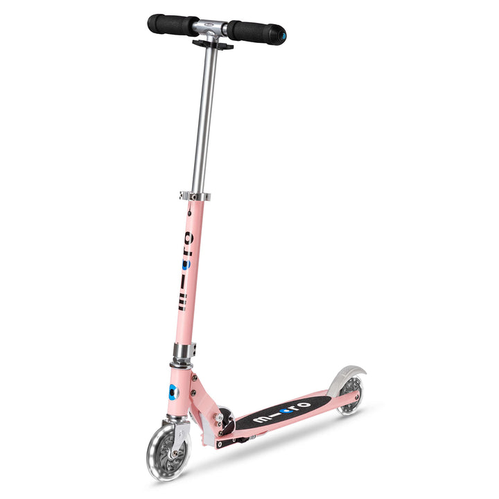 Micro Mobility Sprite LED Cityroller aus Aluminium in der Farbe Neon Rose Lenkerhöhe verstellbar, SA