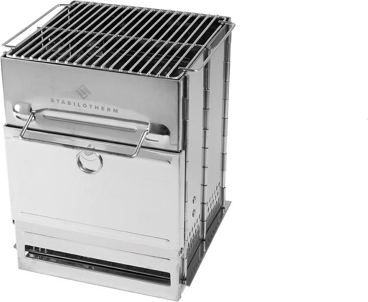 STABILOTHERM Edelstahl Holzkohle-Grill Camping Outddor faltbar | mobiler Grill Camping-Grill Outdoor
