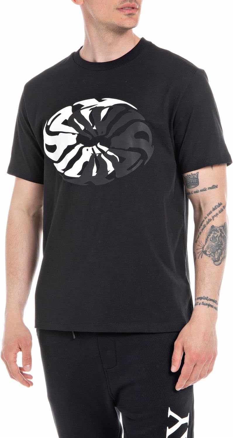 Replay Herren T-Shirt XXL Black 098, XXL Black 098