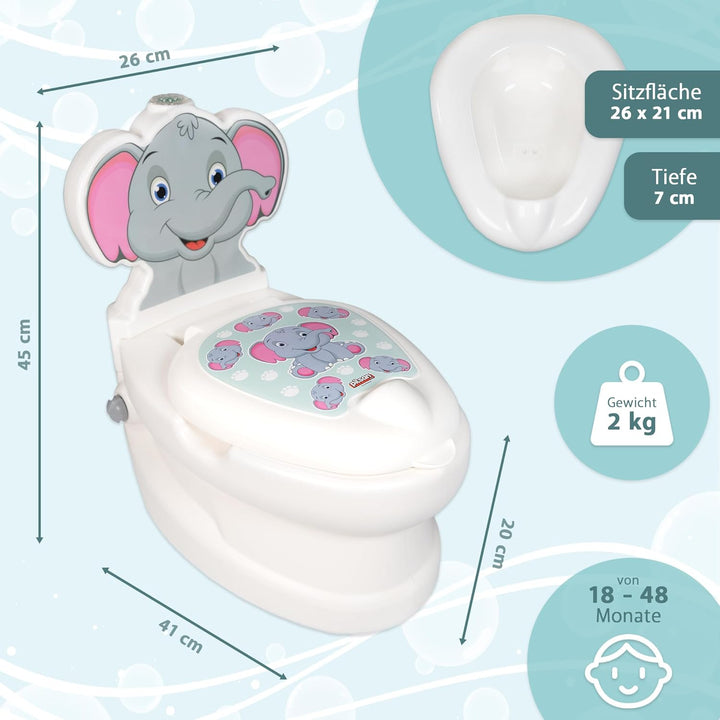 Kindertöpfchen Töpfchen Kinder ab 18 Monate Kindertoilette Babytopf mit Spülgeräusch herausnehmbarer