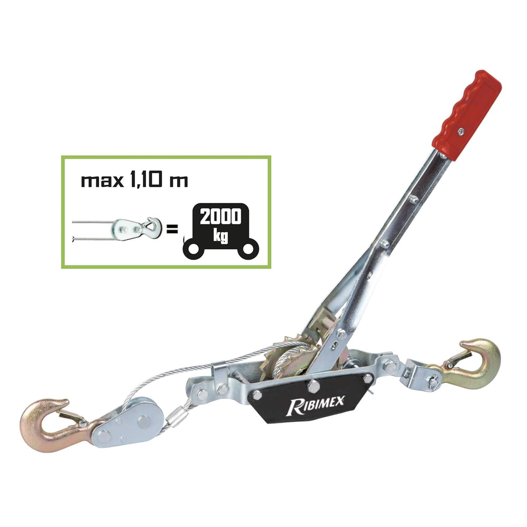 Ribitech 6562 Handseilwinde horizontal, 2 Tonnen