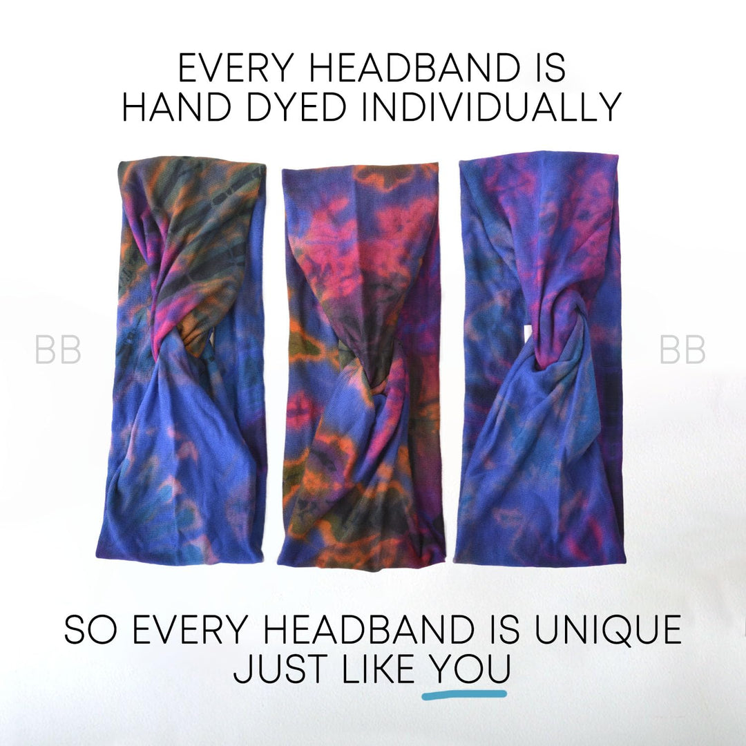 CHARM Herren Tie-Dye Stirnband - Damen Batik Dread Band Bandana Yoga Zubehör Type E Typ E, Typ E