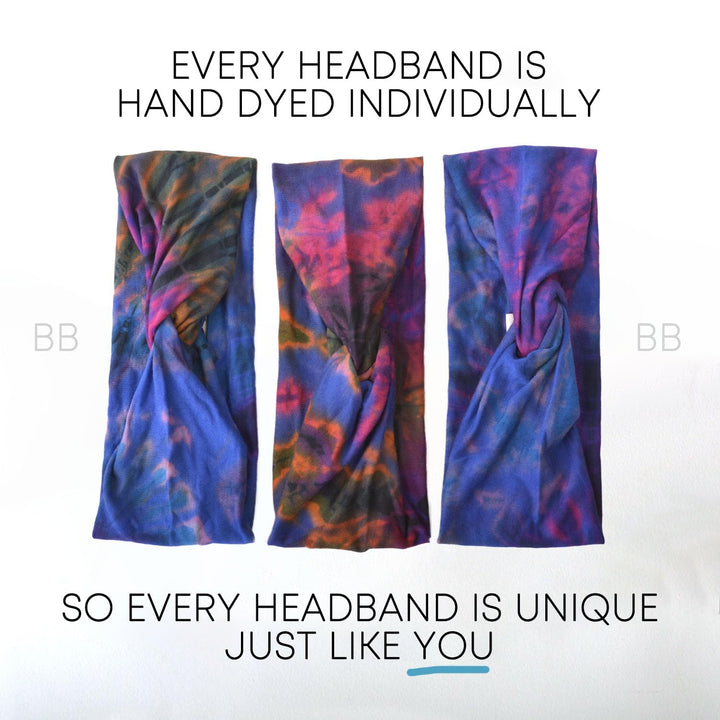 CHARM Herren Tie-Dye Stirnband - Damen Batik Dread Band Bandana Yoga Zubehör Type C, Type C
