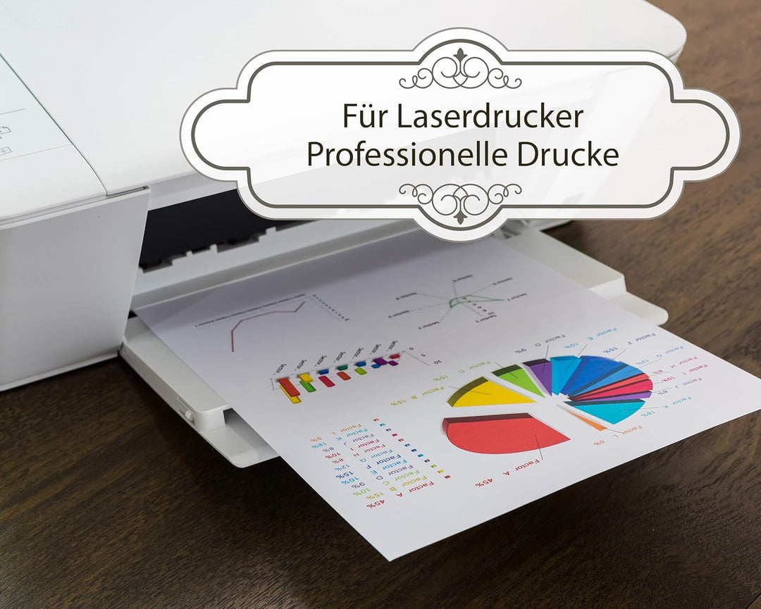 TATMOTIVE FA3200M125 Fotokarton Fotopapier 200g matt weiss/Laserdrucker/DIN A3 / Beidseitig bedruckb