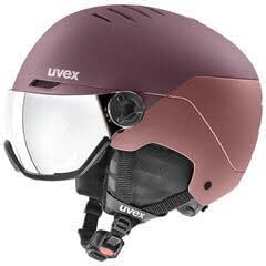 uvex Wanted Visor ski Helmet for Women & Men - Adjustable Helmet with Integrated Visor bramble - ant