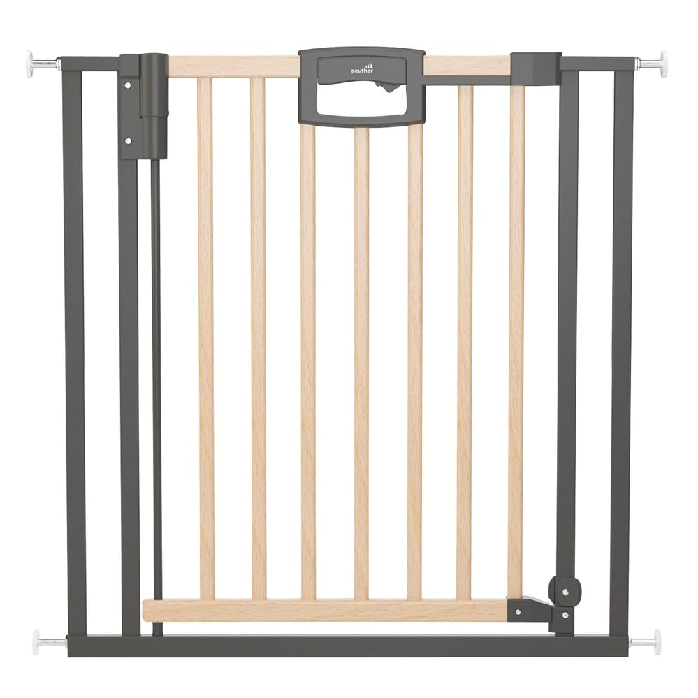 Geuther Türschutzgitter Easylock Plus | Treppenschutzgitter ohne Bohren Breite 104,5-112,5 cm | Türg