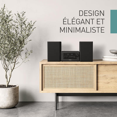 Panasonic SC-PM702EG-K Neat Kompakte Stereoanlage Micro HiFi mit CD, DAB+/FM Radio, USB und Bluetoot