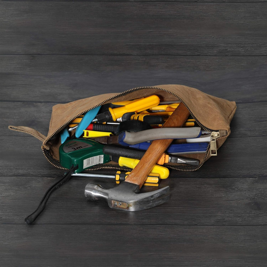 Werkzeugbeutel aus gewachstem Segeltuch, 1 Set von 4-Pack (schwarz,Khaki,Navy,Armeegrün) S1, S1
