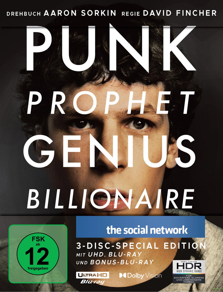 The Social Network (Steelbook, 4K-UHD+2 Blu-rays), 4K