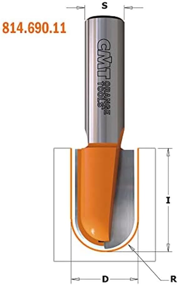 CMT Orange Tools orange Tools 914,095,11 Erdbeere Radius konvexe Form hm-s 4,75 9,5 R 8 D, grigio/ar