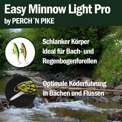 Wobbler im 5er Set für Forelle & Barsch, 5,5cm, Kunstköder Set für Spinnfischen, Minnow Köder sinken