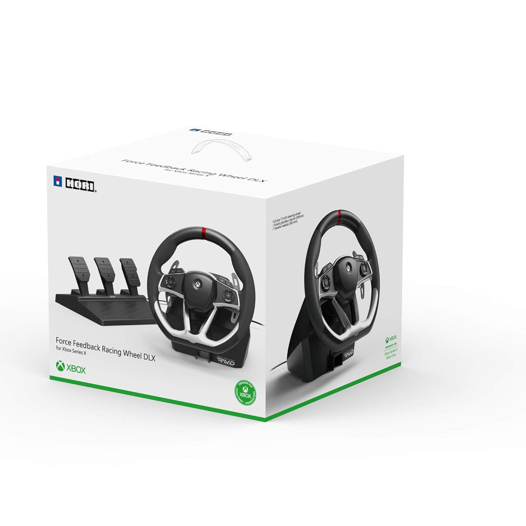 HORI Force Feedback Racing Wheel DLX - Gaming Lenkrad mit Pedalen für Xbox Series X|S Xbox One
