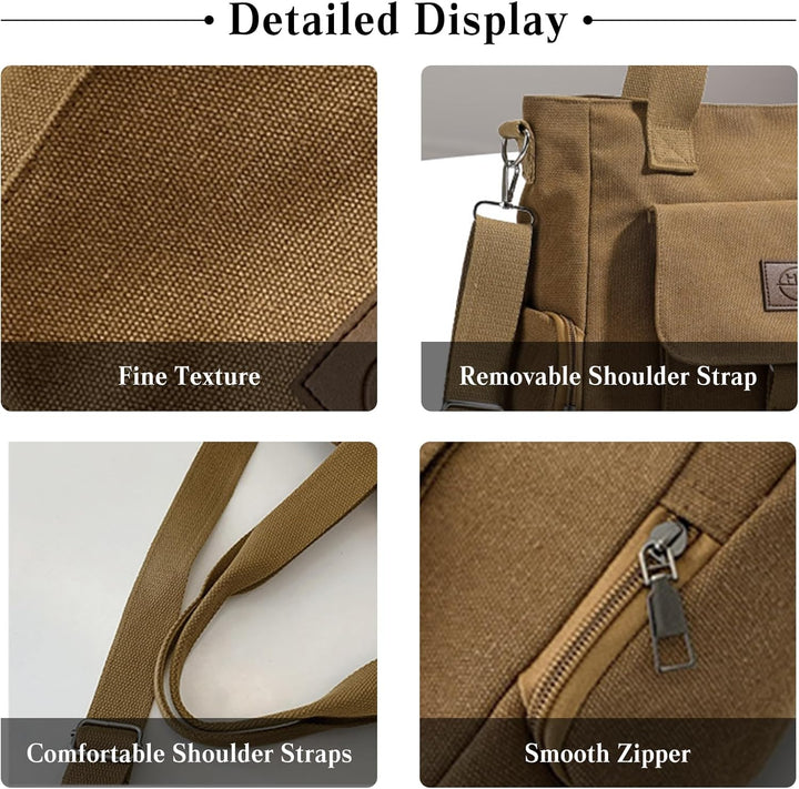 CORIOS Damen Canvas Umhängetasche Grosse Kapazität Schultertasche Handtasche Multifunktionale Tote B