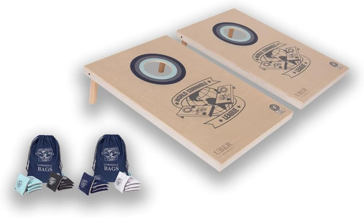 Uber Games - World Cornhole League – 90 x 60 cm Doppelbrett-Set & Tasche (3 x 2 Fuss) Turnierqualitä