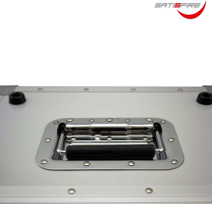 SATISFIRE® Plattenkoffer LP80 • Aluminium-Koffer • Vinyl-Case • Schallplattenkoffer • für 80 LP 50:5