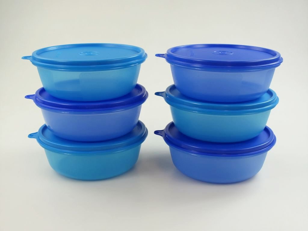 TUPPERWARE Kühlschrank Hit-Parade 600 ml dunkelblau (3) + blau (3) Hitparade