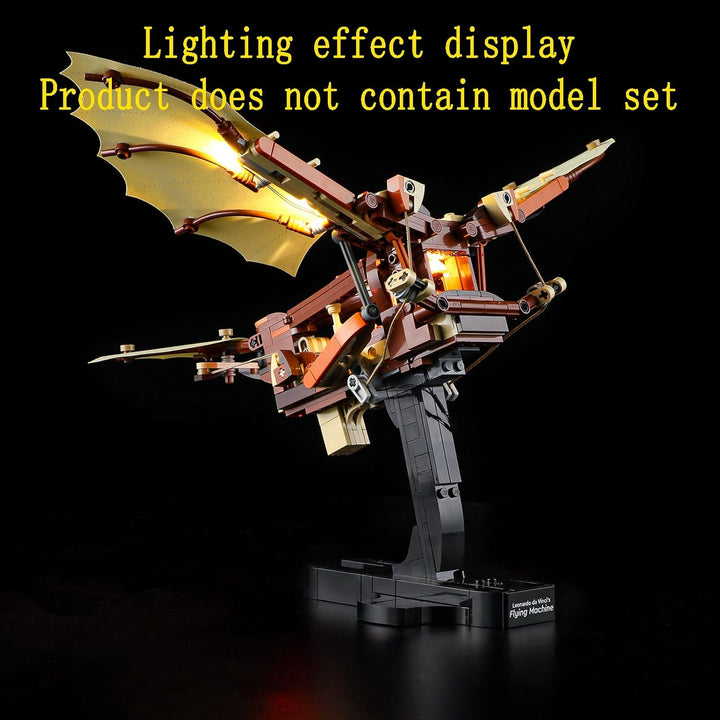 GEAMENT LED Licht-Set Kompatibel mit Lego Leonardo da Vincis Fluggerät Icons 10363 Bausteine Modell