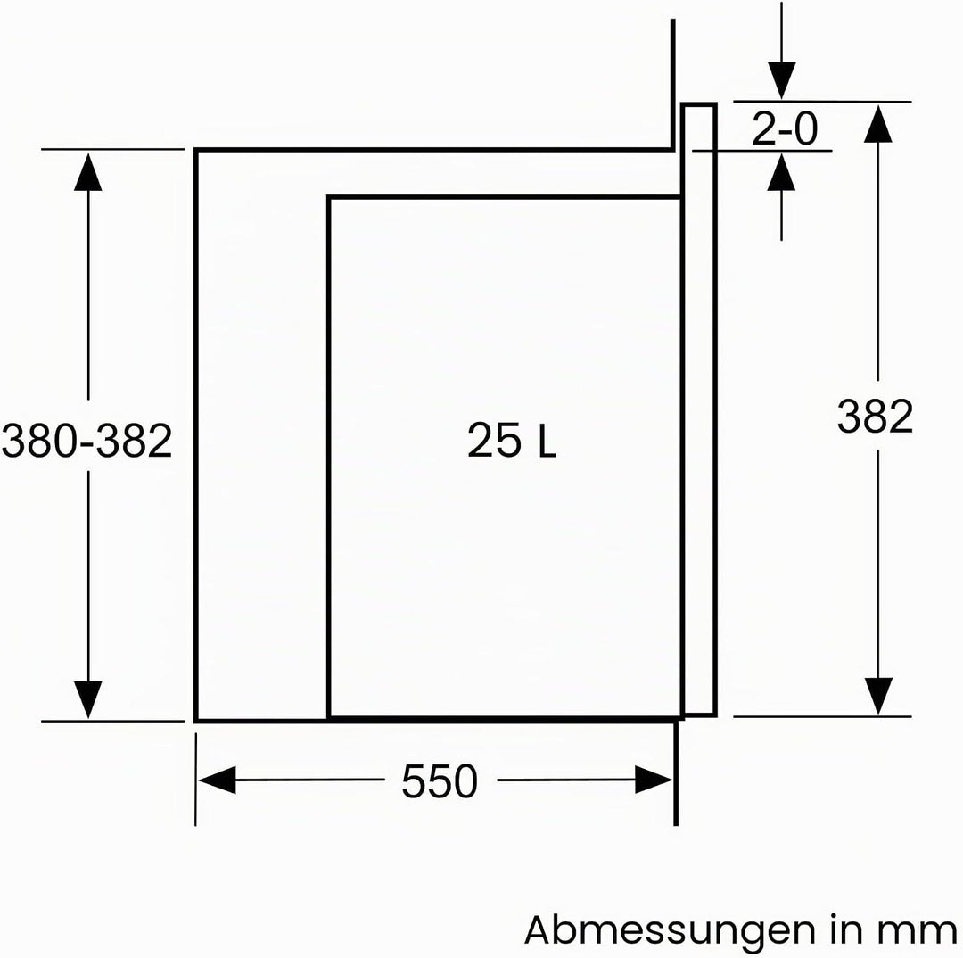 Balay , 3CG5175B2, rahmenlose Einbau-Mikrowelle, 38 cm, 25 l, Aqualisis, linke Seite Ap., weisses Gl