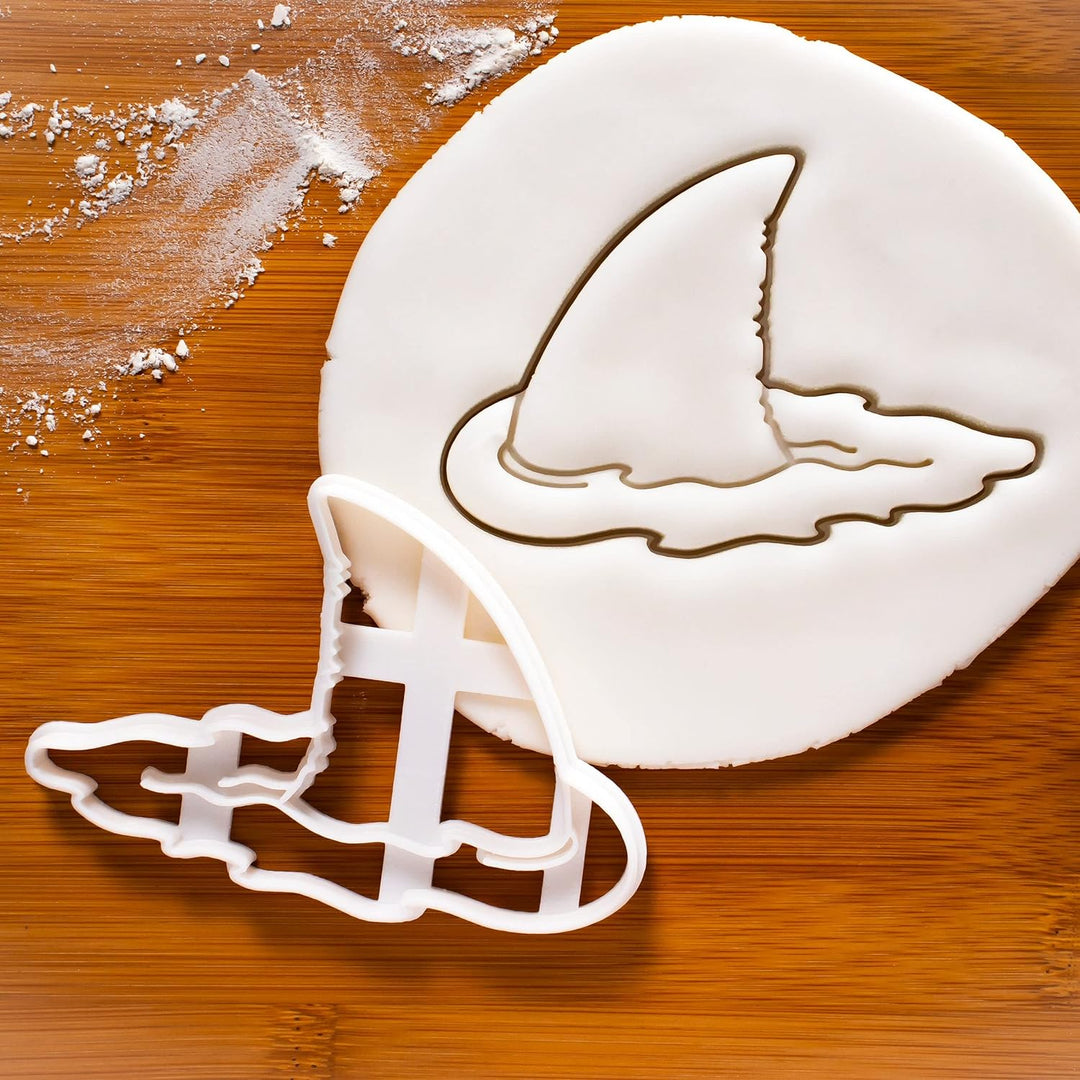 3er Set Hai Attacke Ausstechformen (Formen: Haifischflosse, Rettungsring, & Hai-Warnschild) 3 Teil,