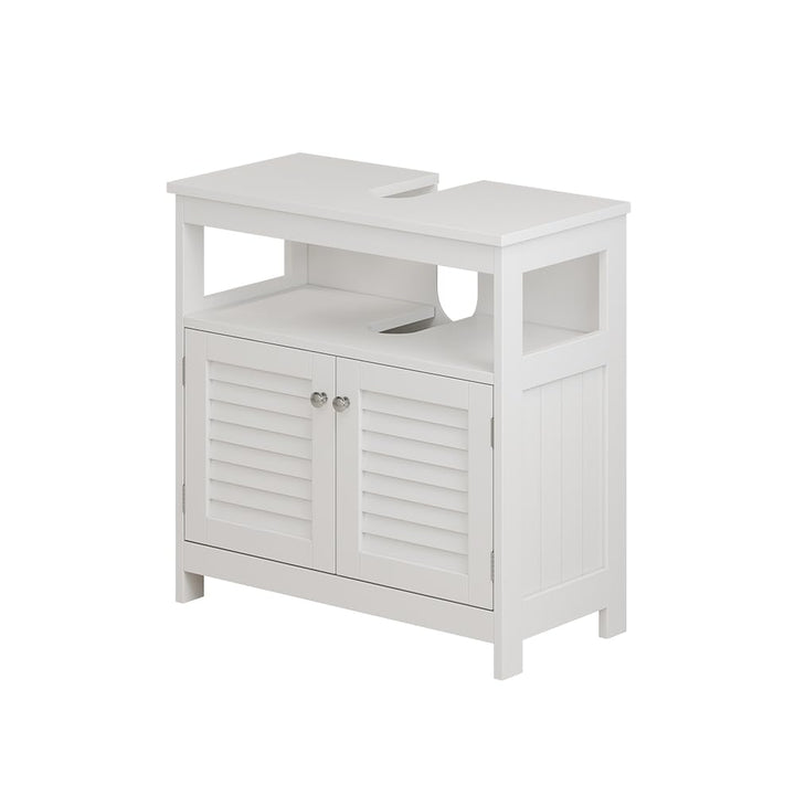 Vicco Waschbeckenunterschrank Riad, Weiss, 60 x 60 cm mit 2 Türen und offenem Fach Waschtischuntersc