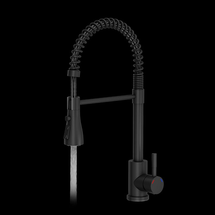 VBChome Spülbecken mit Armatur 50 x 47 cm Schwarz Spüle Einzelbecken Küche Einbauspüle Verbundspüle