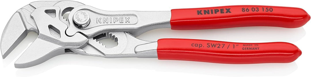 KNIPEX Zangenschlüssel, klein, Multi-Schraubenschlüssel, Chrom-Vanadium, Rostschutz verchromt, 150 m