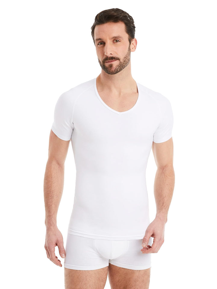 FINN Figurformendes Kompressions-Shirt Herren mit Bauchweg Effekt - Kurzarm Shapewear Unterhemd aus