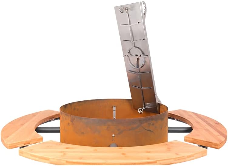 MOESTA-BBQ 19764 FlameBoard - Flammlachsbrett XXL, Edelstahl - sofort einsatzbereit, drehbar, neigba