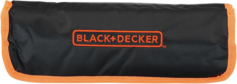 Black+Decker 77-teilig Handliche Roll-Tasche (mit Autowerkzeug-Zubehör) A7063