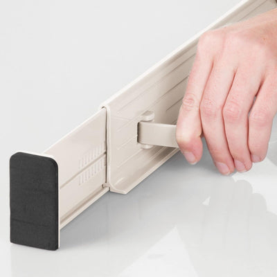 mDesign 4er-Set verstellbarer Schubladeneinsatz – praktischer Schubladen Organizer für Schrank und K