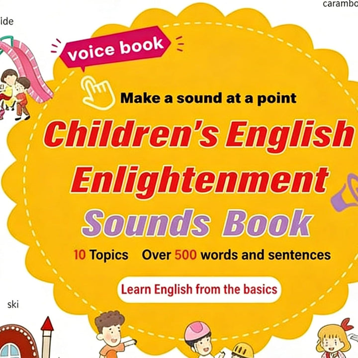Generisch 500-Word Audio Learning Book | 500+ Words Talking Interactive Audio Books, Alphabet & Numb