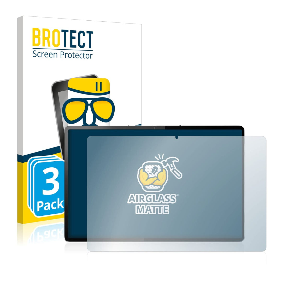 BROTECT 3x Entspiegelungs-Panzerglasfolie für Lenovo Tab P12 Pro Schutzglas Schutz-Folie Matt [Extre