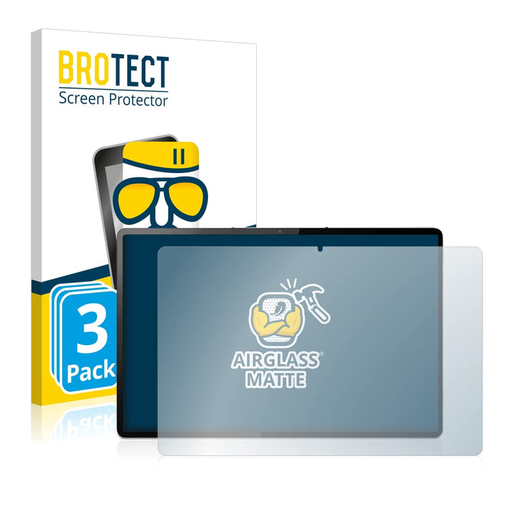BROTECT 3x Entspiegelungs-Panzerglasfolie für Lenovo Tab P12 Pro Schutzglas Schutz-Folie Matt [Extre