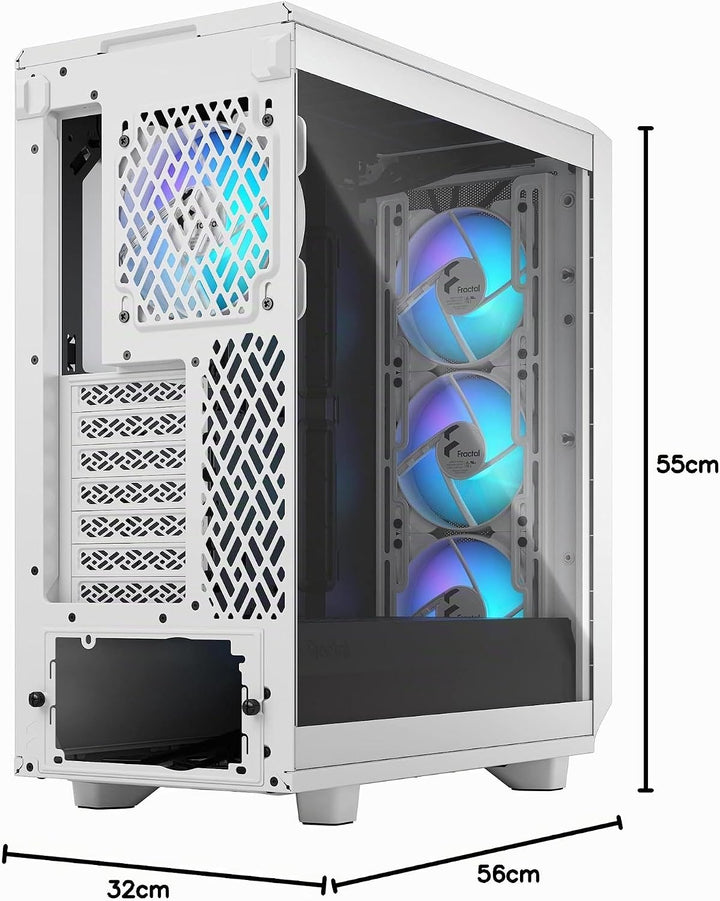 Fractal Design Meshify 2 Compact White TG Clear Tint - RGB, FD-C-MES2C-08 RGB White TG Clear Tint