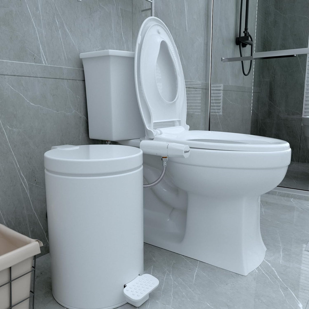 Hibbent Bidet Aufsatz mit Süsswasser – Slim Nicht Elektrisch Bidet Einsatz Für Toilette mit,Doppel D