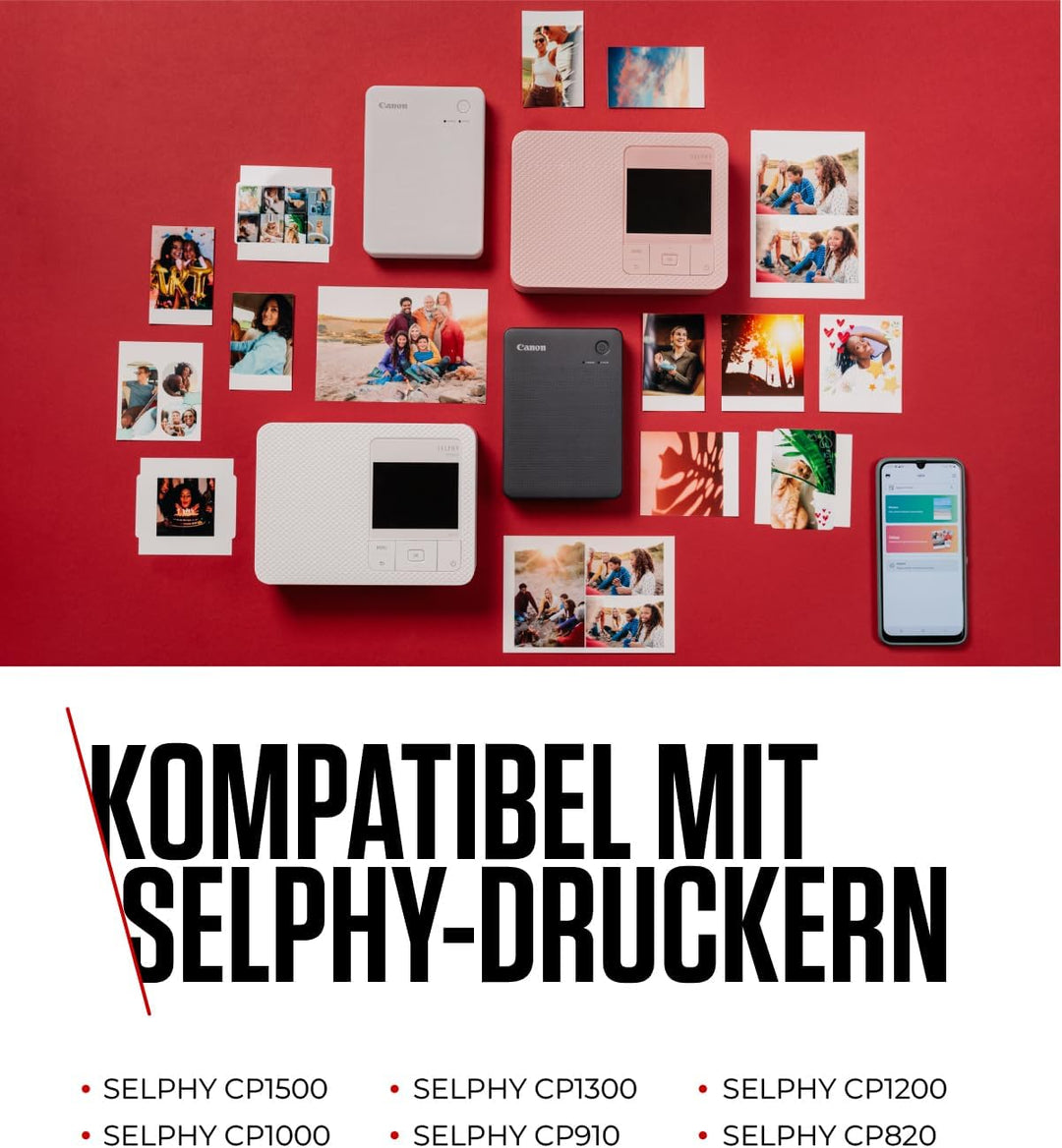 Canon RP-108 Original Farbband/Papierset Postkartengrösse 10x15cm für SELPHY CP-Drucker (108 Blatt,