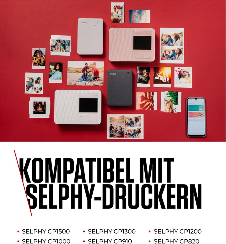 Canon RP-108 Original Farbband/Papierset Postkartengrösse 10x15cm für SELPHY CP-Drucker (108 Blatt,