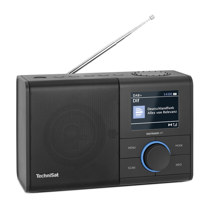 TechniSat DIGITRADIO 217 – Kompaktes und tragbares DAB+ Digitalradio (UKW Radio, Farbdisplay, Blueto