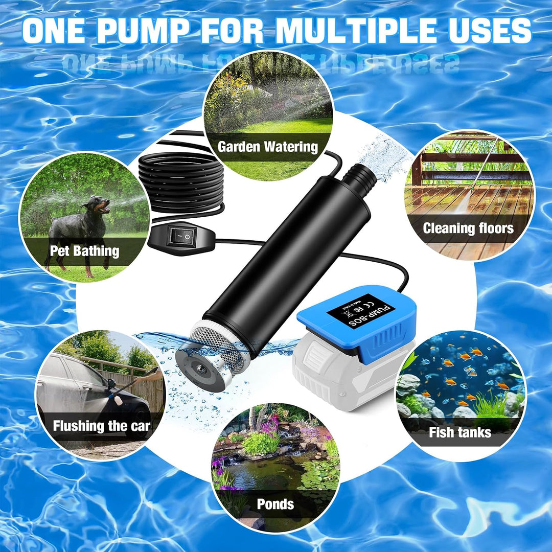 635GPH Wasserpumpe für Bosch 18V Pro System GBA Akku für Bosch GBA, für Bosch GBA