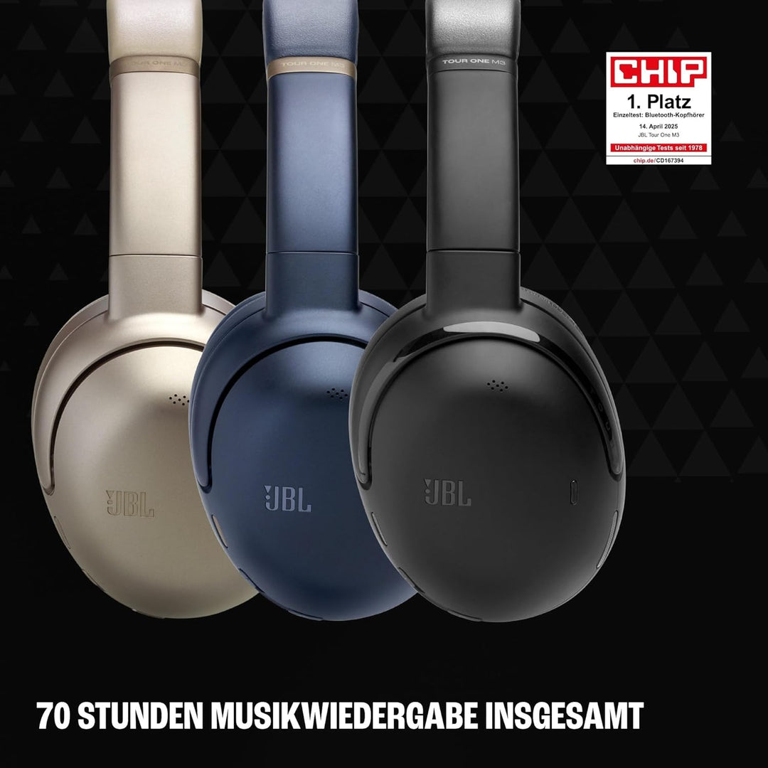 JBL Tour One M3, kabellose Over-Ear Bluetooth Kopfhörer, True Adaptive Noise-Cancelling, 70 Stunden
