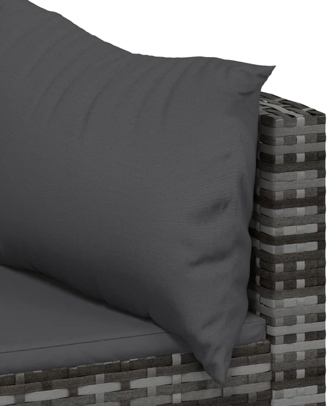 Tidyard 2 STK. Garten Ecksofa mit Kissen Gartensofa 2-Sitzer Sofa Couch Gartenmöbel Rattanmöbel für