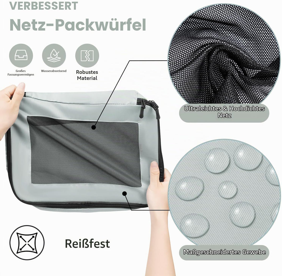 Prezon Packing Cubes for Suitcase 10 Set, Leichtgewichtige Gepäck Packing Organizer Packing Cubes fü