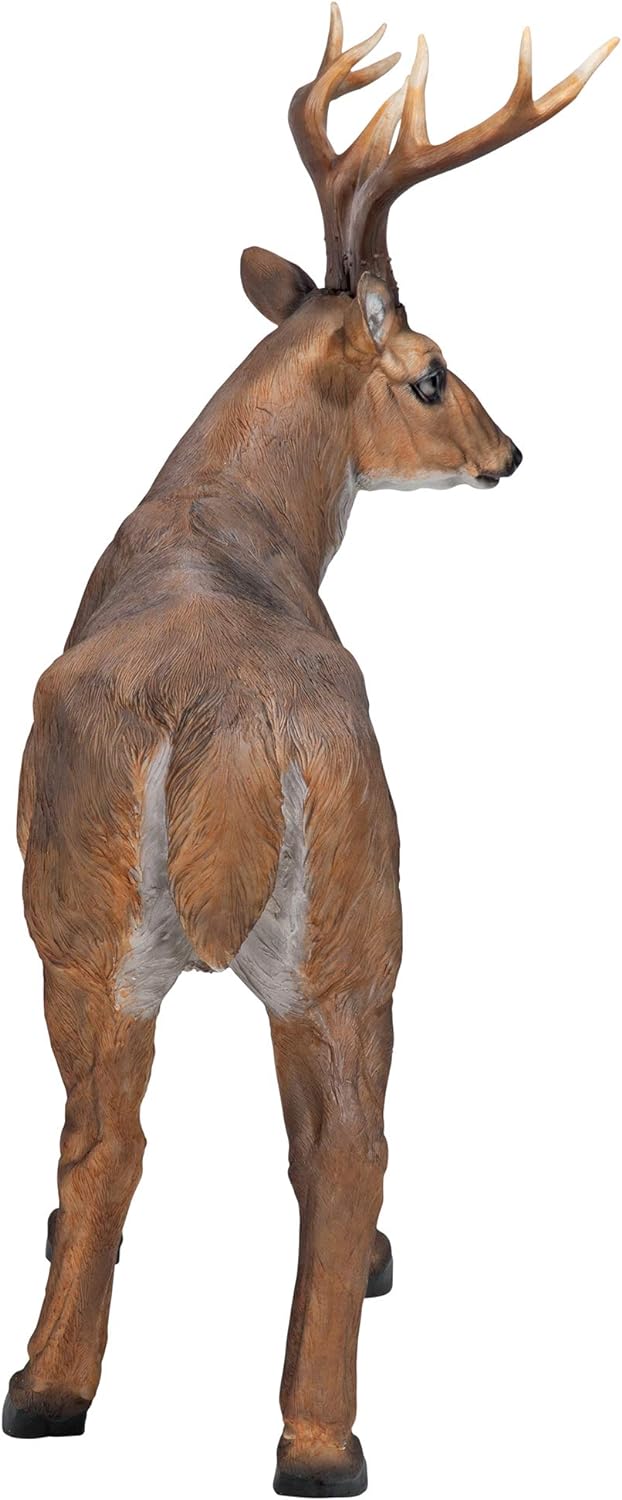 Design Toscano Buck mit dem grossen Geweih Hirschstatue, Masse: 71 x 19 x 62 cm 4.5 kg Buck mit dem